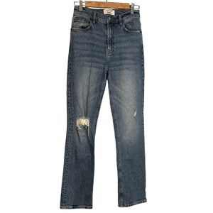 Reformation Women's Liza Straight Leg Palermo Wash Distressed‎ Jean Size 27